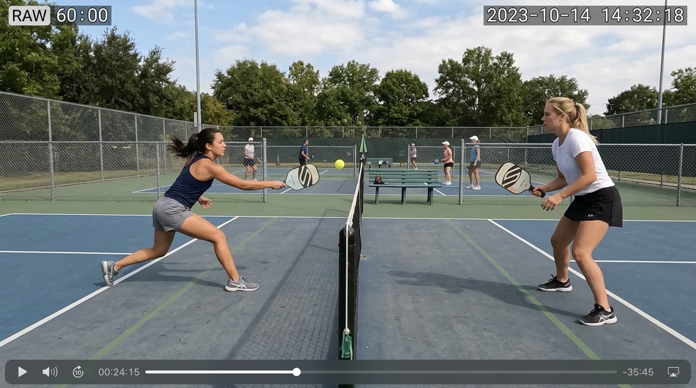 Raw pickleball footage